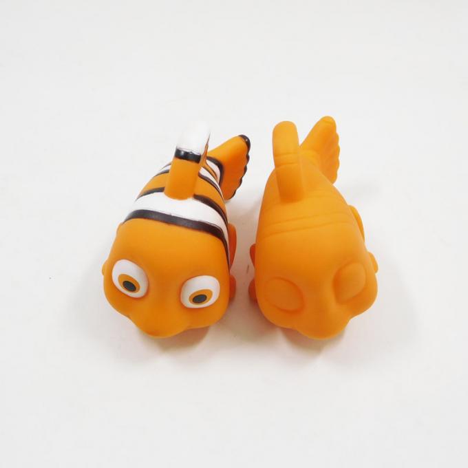 Ecofriendly Soft PVC yellow fish shape baby bath toy safe for baby