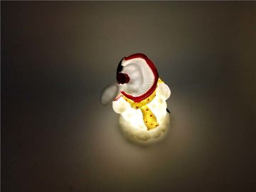 High Quality Wireless Christmas LED Decoration Mini Light up Snowman Plastic Toy