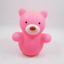 Eco-friendly Plastic Pink LED Bear Electronic Night Light Toys for Kid