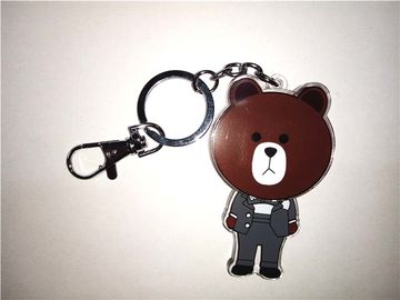 Popular Mini 3D soft PVC/Magic silicone LED Bear Key chain/ Key Ring