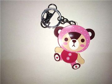 Popular Mini 3D soft PVC/Magic silicone LED Bear Key chain/ Key Ring