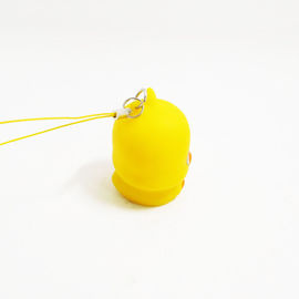 Novelty Eco-friendly soft PVC Yellow duck Keyring gifts for Decoration