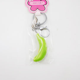 Promotion Plastic Simulate Fruit Flashing Yellow Banana LED Keychain Light Key Rings