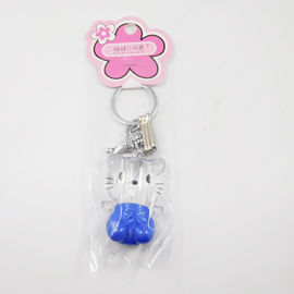 Cuddly Mini Crystal Hello Kitty LED Key chain/ Key ring light toy for Promotion