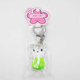 Cuddly Mini Crystal Hello Kitty LED Key chain/ Key ring light toy for Promotion