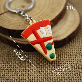 Promotion Soft PVC Cookies Shaped Decoration Keyrings/ Keychain