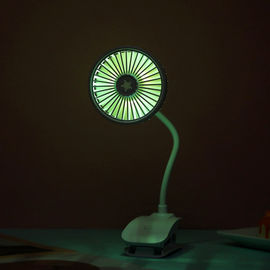 New fashion Flexible Mini Desktop Fan USB Rechargeable Clip Fan with LED light