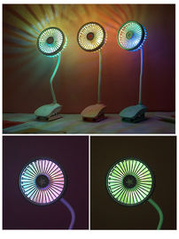 New fashion Flexible Mini Desktop Fan USB Rechargeable Clip Fan with LED light