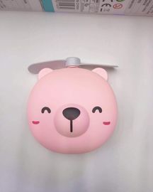 Carton USB rechargeable pig bear mini fan LED light cosmetic make up mirror LED light fan