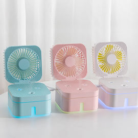 New Magic Cube humidifier Ultrasonic spray  desktop fan office home Folding USB humidifier with night light USB fan humi