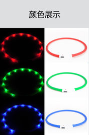 Adjustable Reflective Bling Fancy Light Up Waterproof Luxury Designer PVC Custom Led Pet Silicone LED Dog Cat Collar