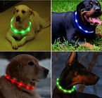 Adjustable Reflective Bling Fancy Light Up Waterproof Luxury Designer PVC Custom Led Pet Silicone LED Dog Cat Collar