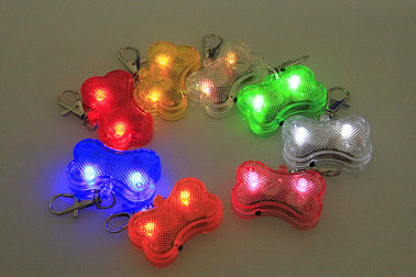 PET LED flashing collar necklace Buckle Safety Night Light bone dog ID tag Pendant