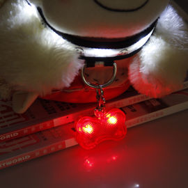 PET LED flashing collar necklace Buckle Safety Night Light bone dog ID tag Pendant