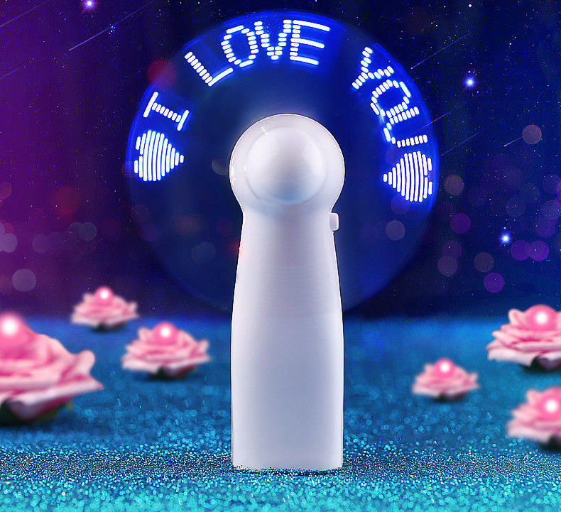 Mini Portable Handy Led Custom Message Battery Fan Programmable Led Display Handheld ElectricFan